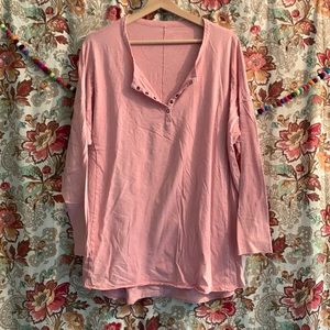 NWOT American Eagle Women’s Henley Pink L